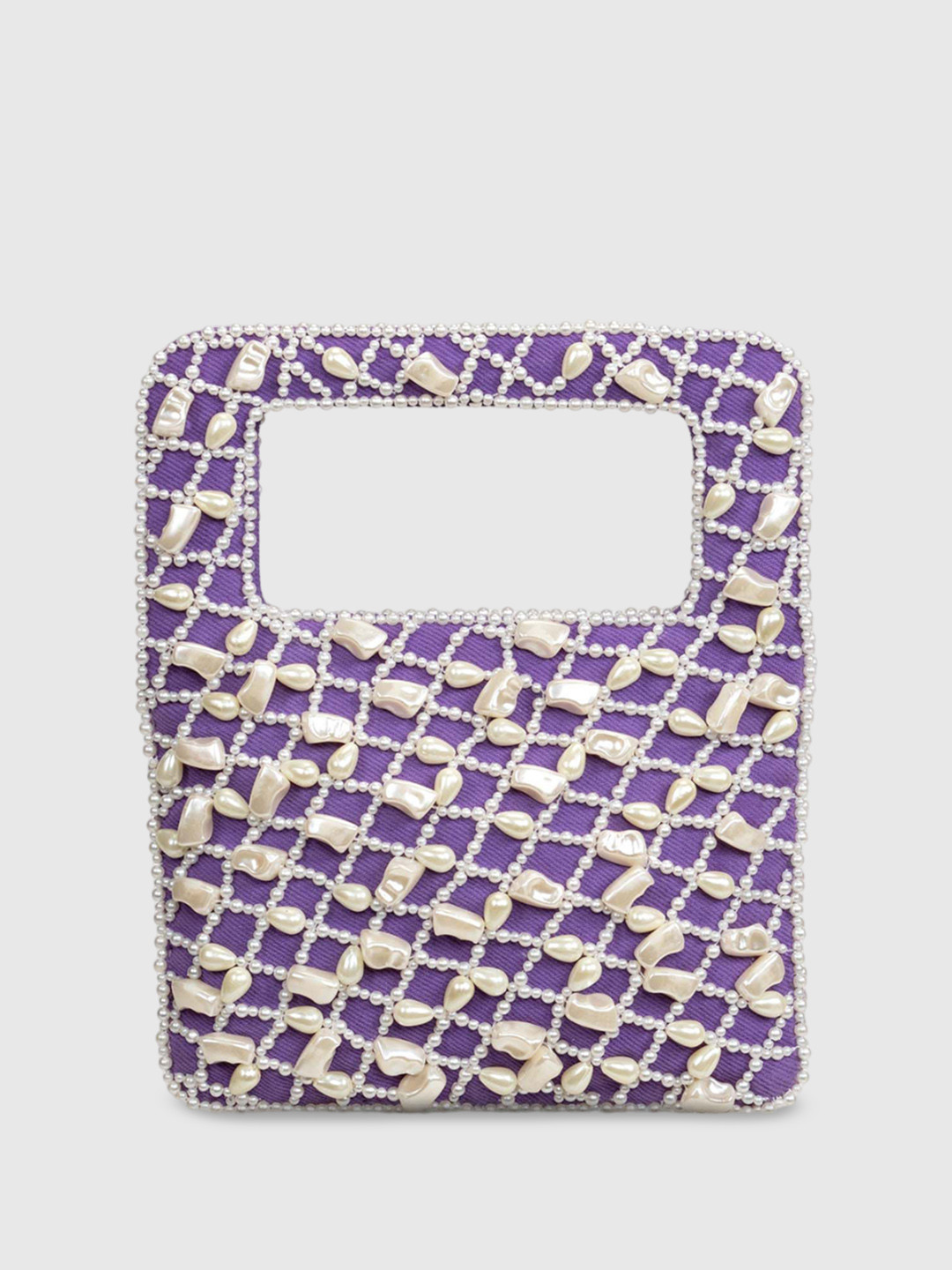 D'oro Embellished Structured Handheld Bag