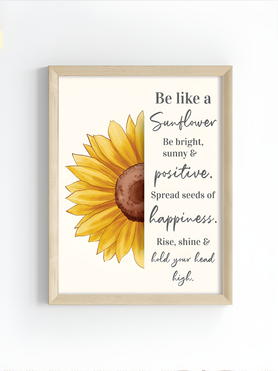 My Kids Wall Be Like a Sunflower Wood Wall Rectangle Paintings Wall Art -44.5 x 32.5In