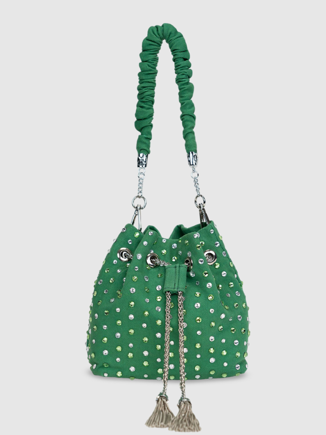 D'oro Embellished Bucket Shoulder Bag