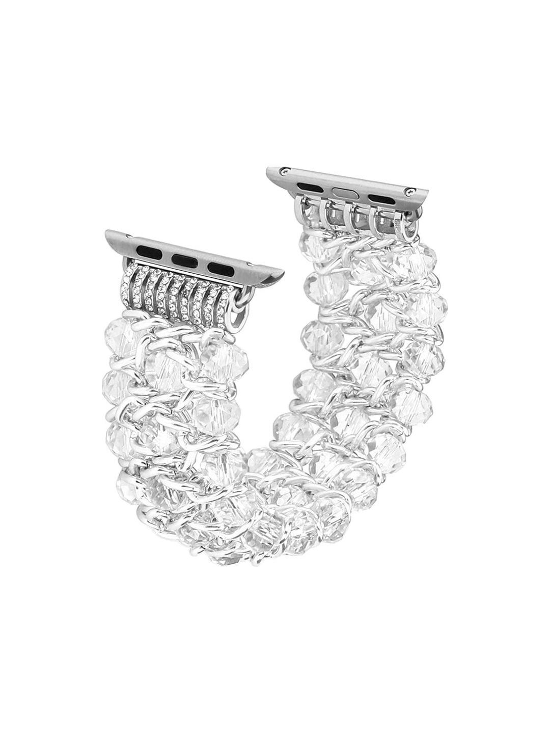 PEEPERLY Crystal Bead Compatible Bracelet Style Smart Watch Strap