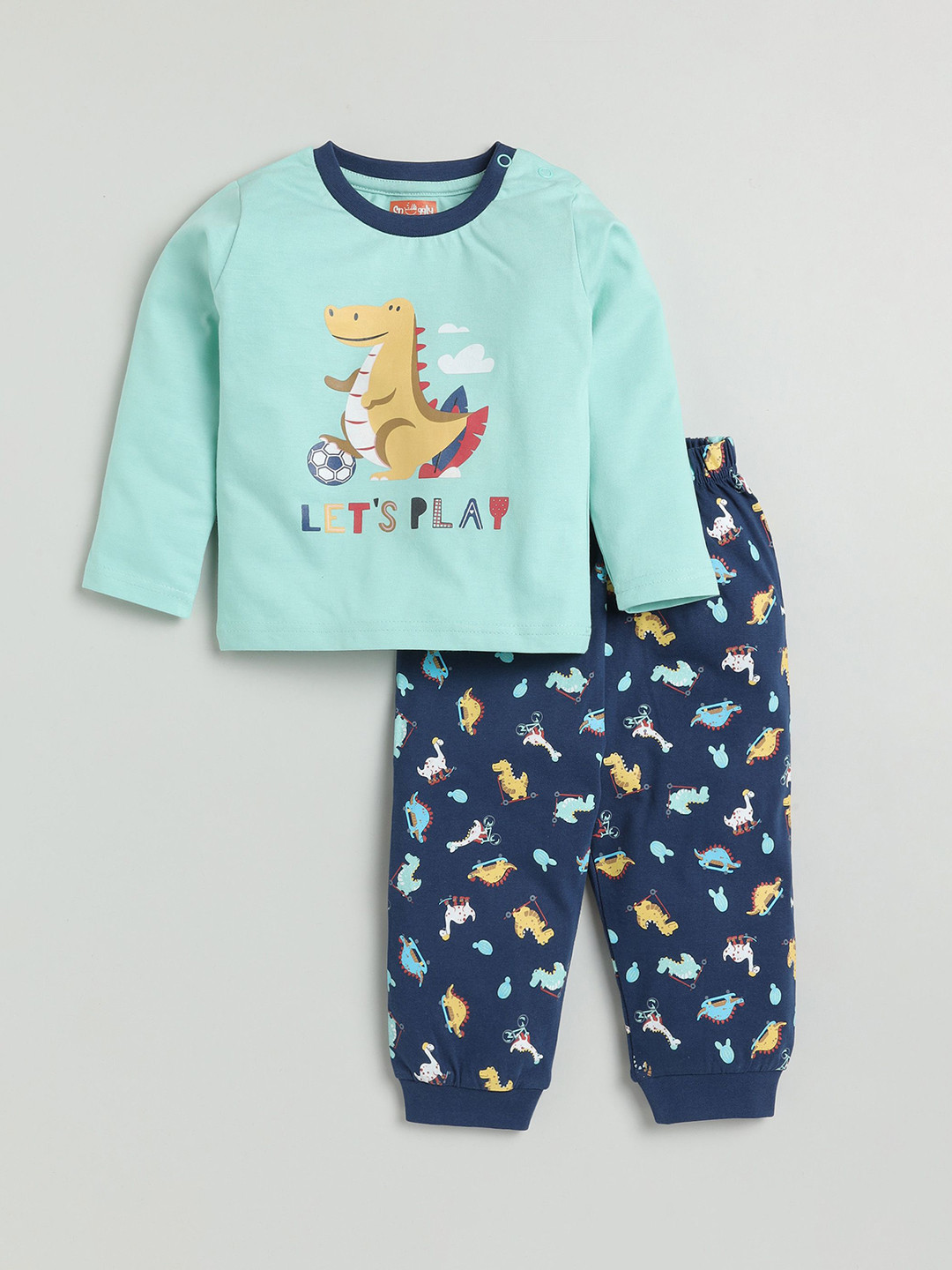 SUNGGLY MONKEY Kids Dino Print Nightsuit