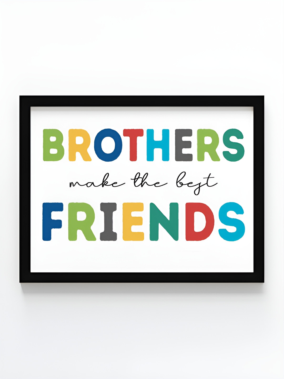 My Kids Wall Black Wood Wall Living Room Rectangle Paintings Wall Art -12.80 x 17.52In