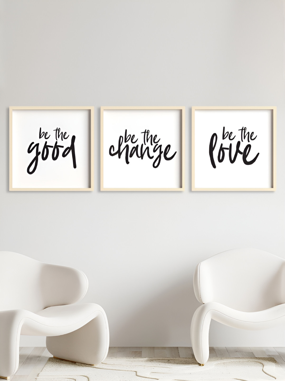 My Kids Wall Wood 3 Pcs Wall Square Paintings Wall Art -8.7x8.7In