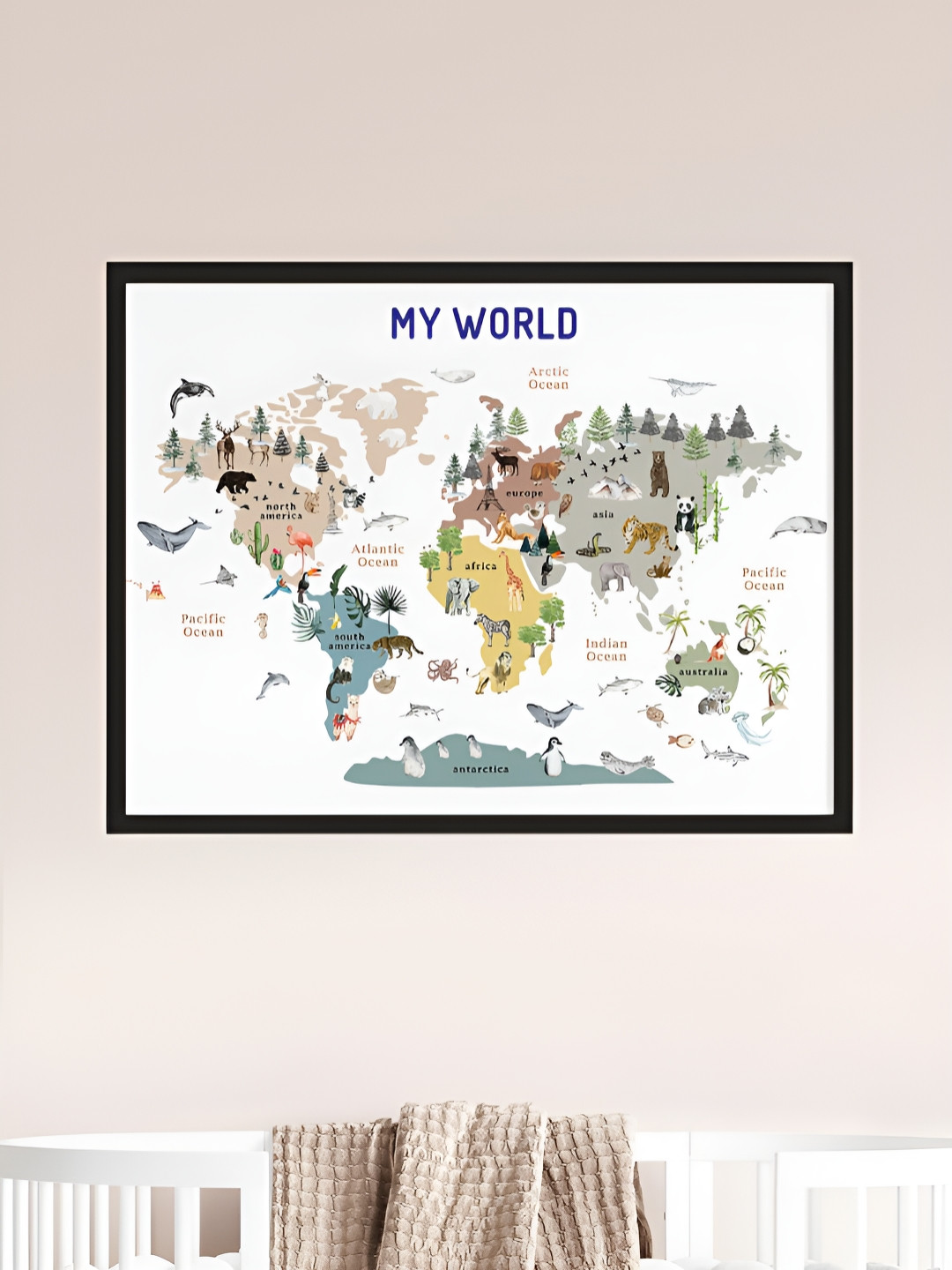 My Kids Wall Wood Wall Rectangle Paintings Wall Art - 17 x 12 In