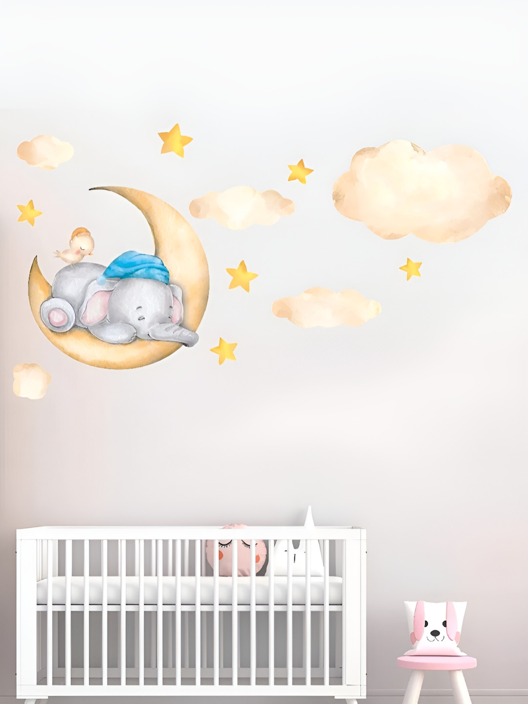 My Kids Wall 13Pcs Grey & Yellow UV Printed Wall Sticker Decals and Stickers