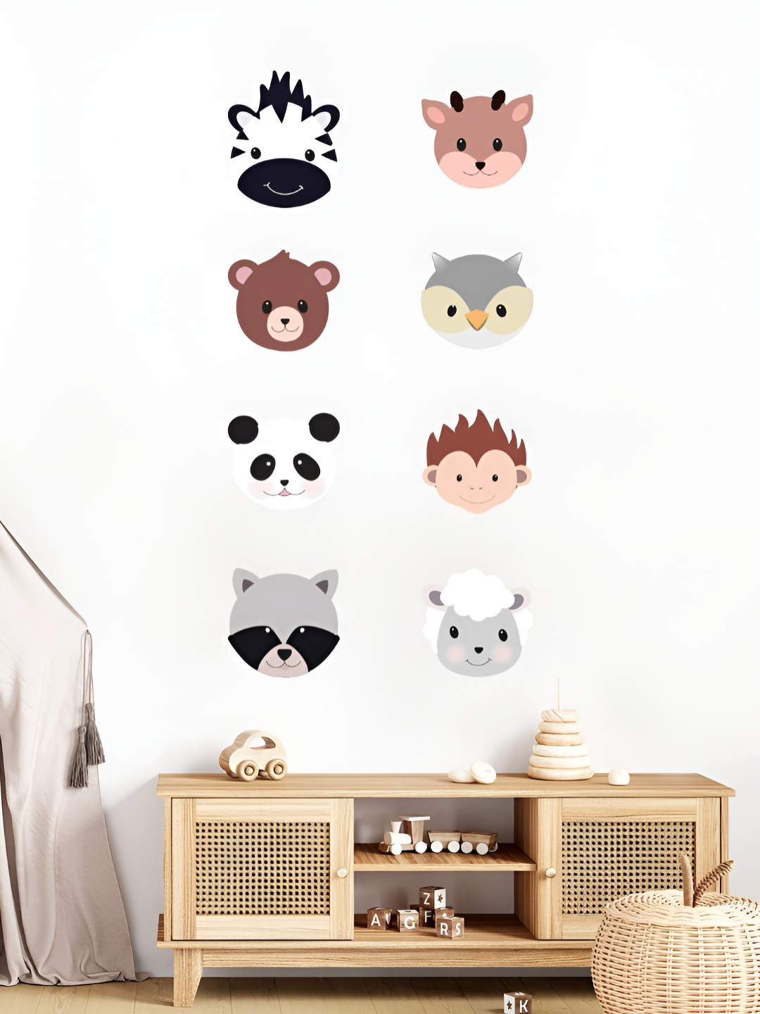 My Kids Wall 8 Pieces Black & Brown UV Printed Wall Sticker