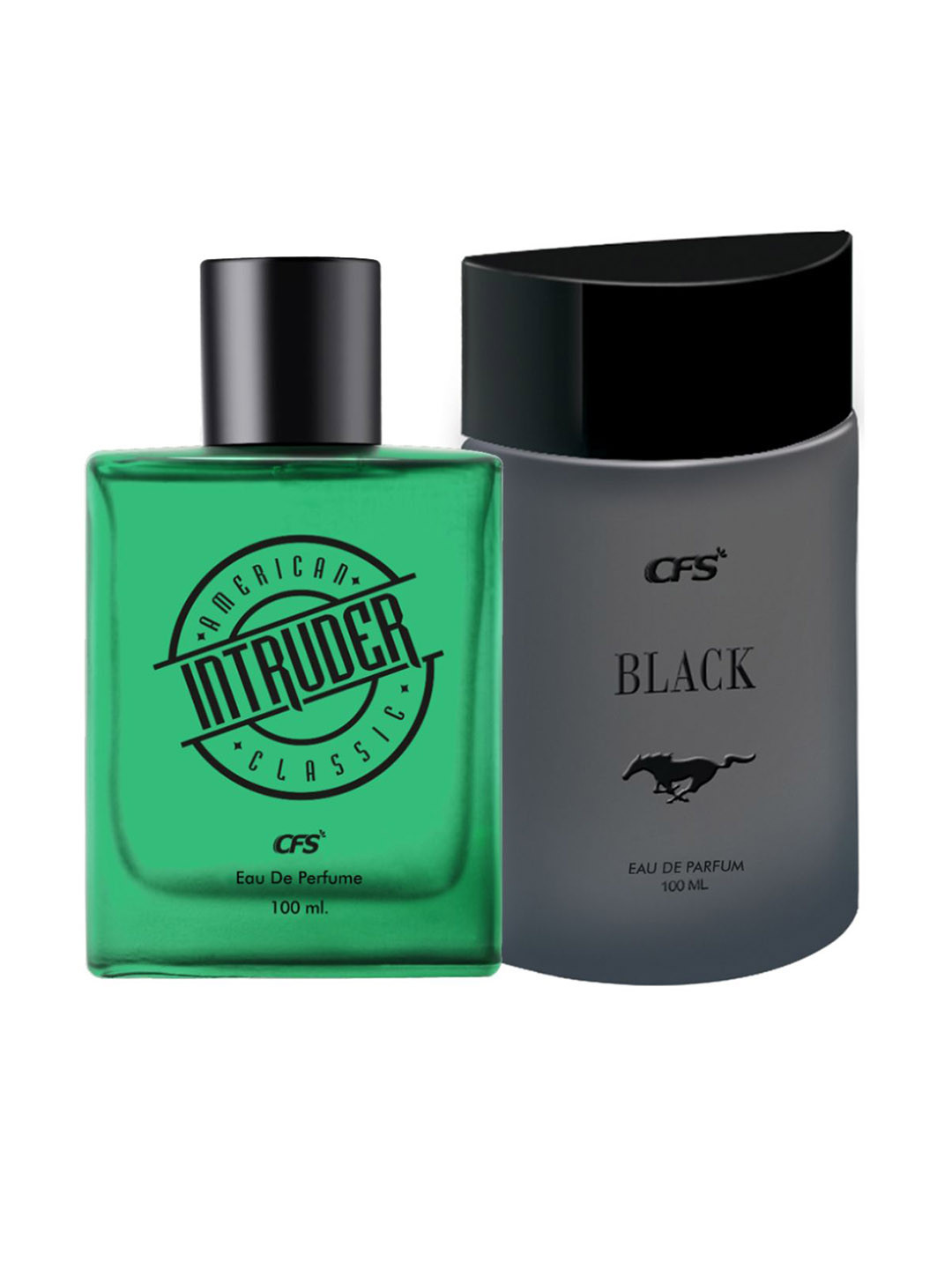 CFS Set Of 2 Intruder & Black Long Lasting Eau De Parfum - 100ml Each