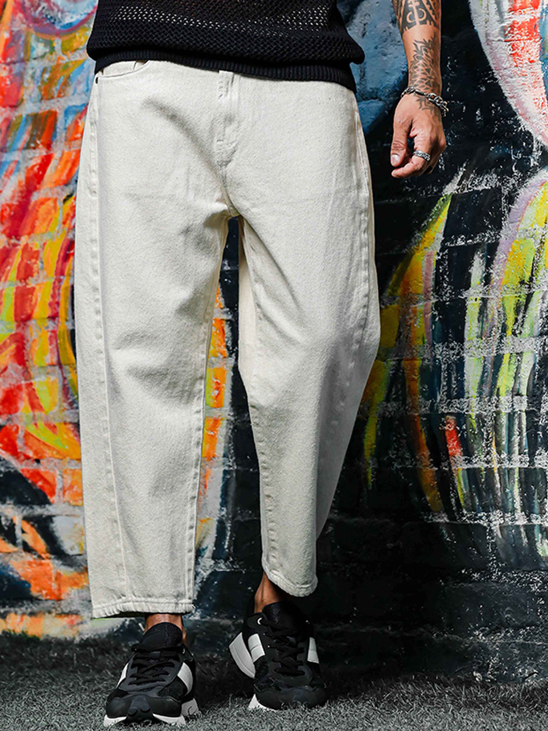 The Roadster Lifestyle Co Pure Cotton Mid-Rise Relaxed Fit Jeans