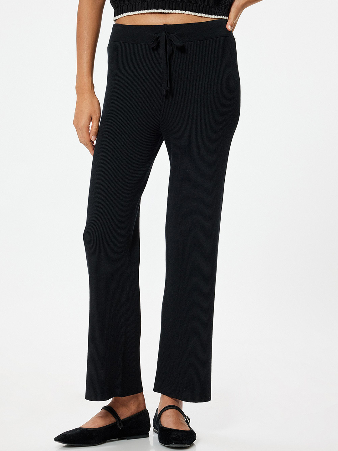 Koton Women Mid-Rise Drawstring Trousers