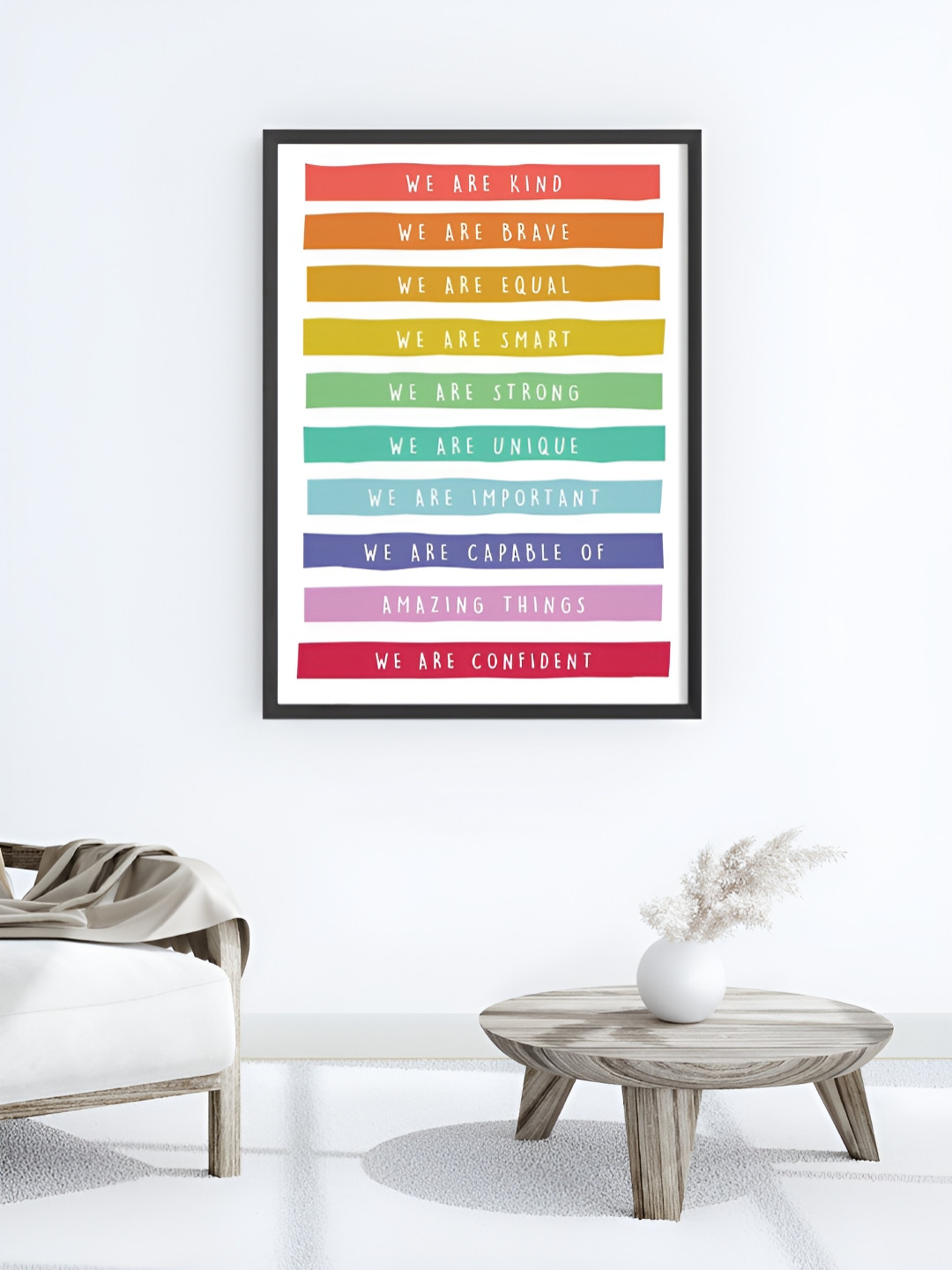 My Kids Wall Black & White 1 Piece Abstract Wall Art