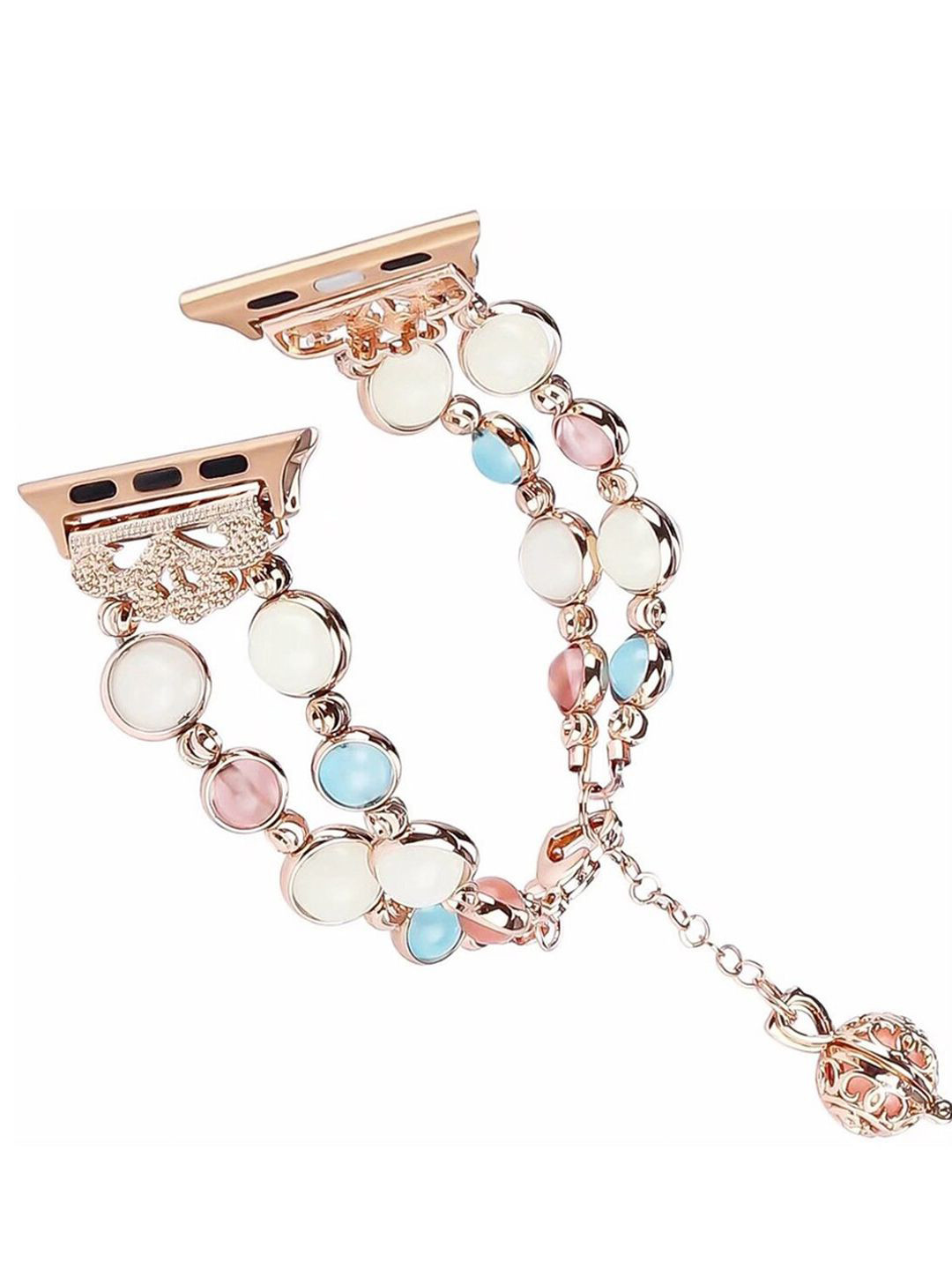 PEEPERLY Beading Stretchable Bracelet Style Compatible Smart Watch Strap