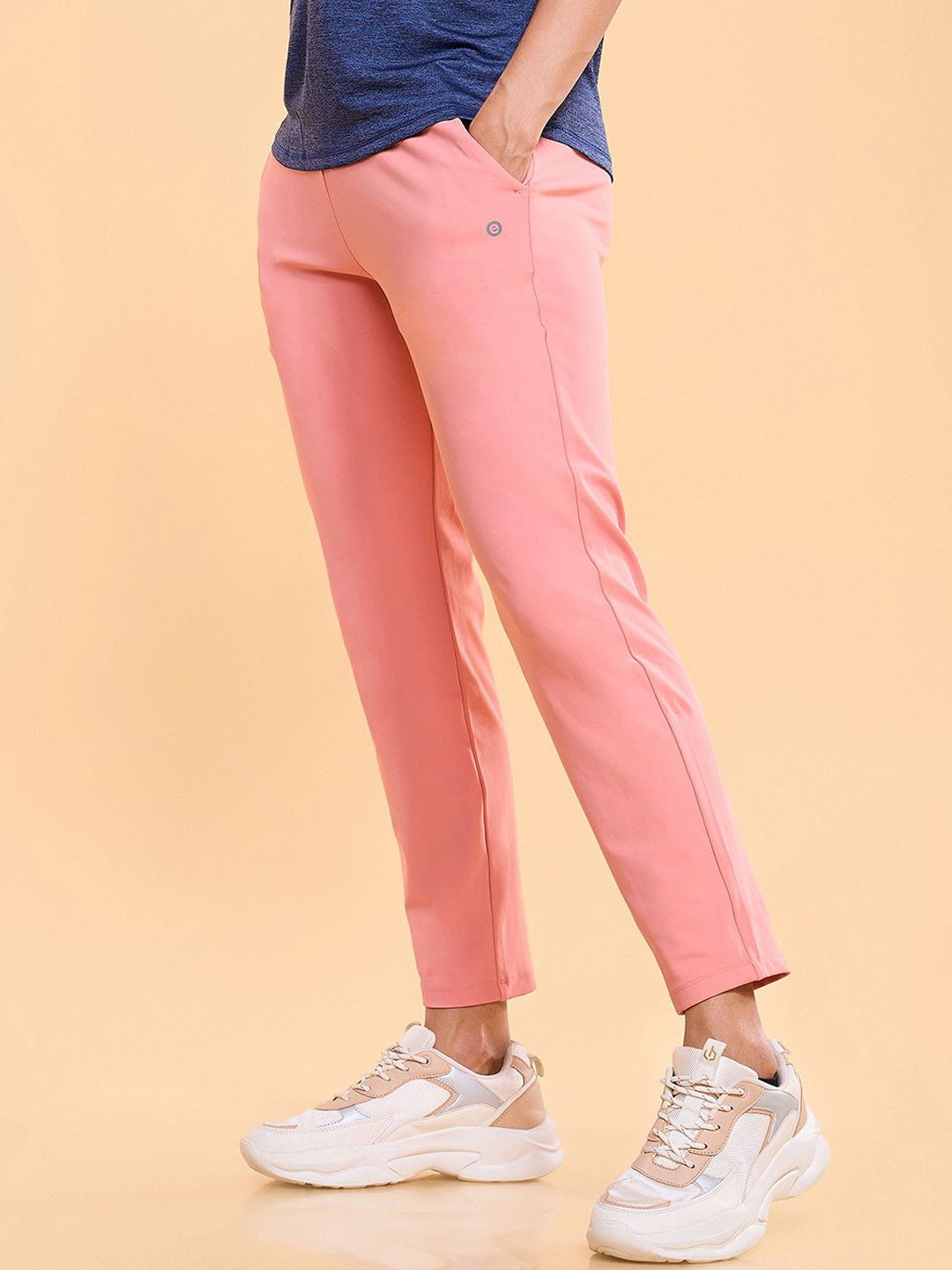 Enamor Women Athleisure Dry Fit Antimicrobial Mid Rise Smart Active Travel Pants E068