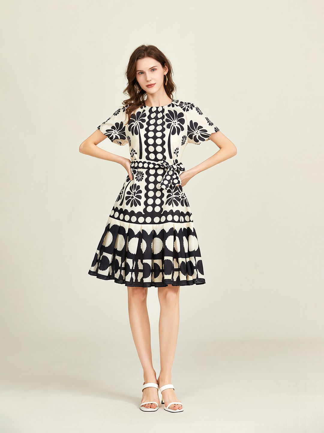 JC Collection Animal Print Fit & Flare Dress