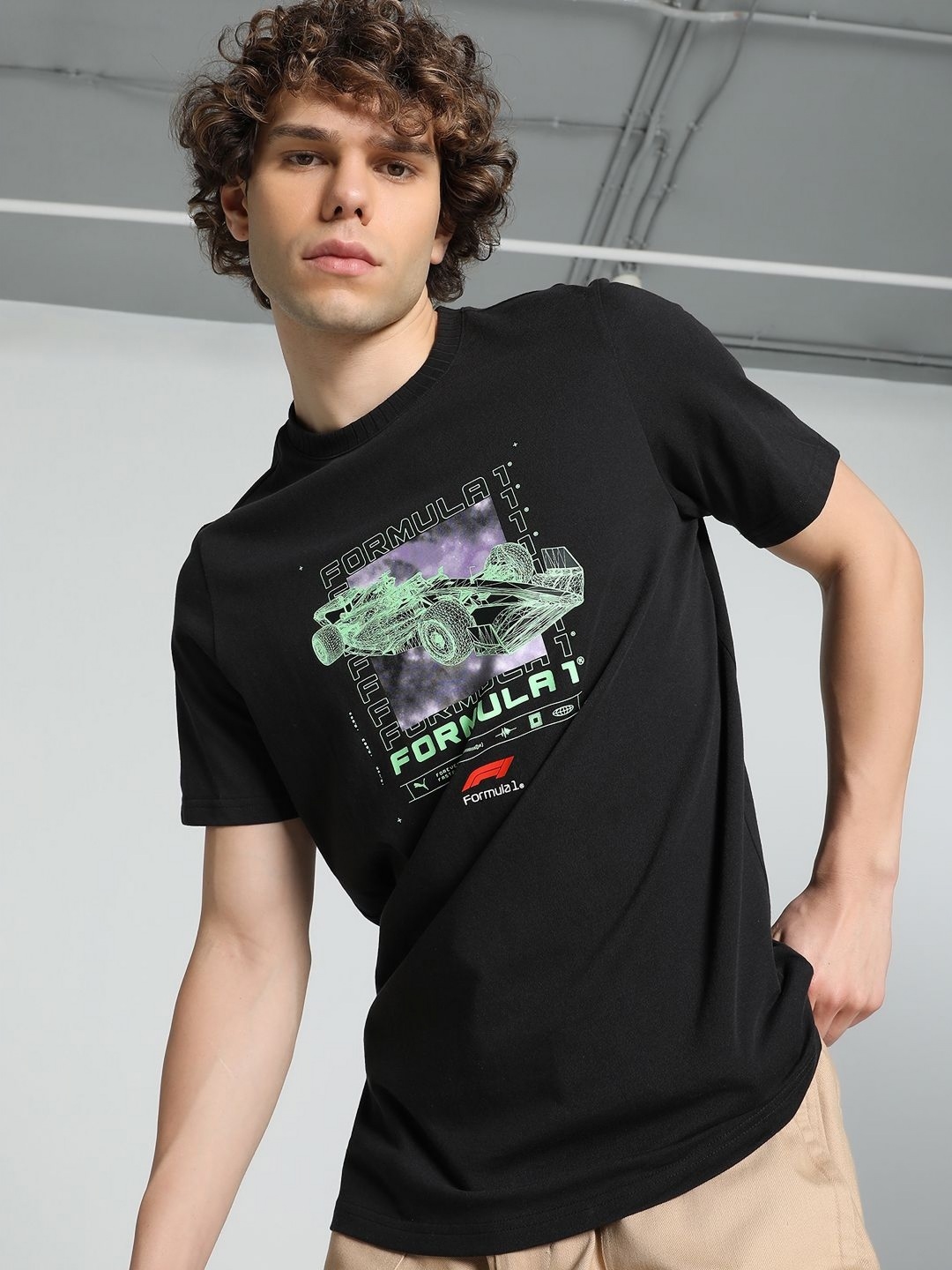 PUMA Motorsport Men Typography Printed Polo Collar Applique T-shirt