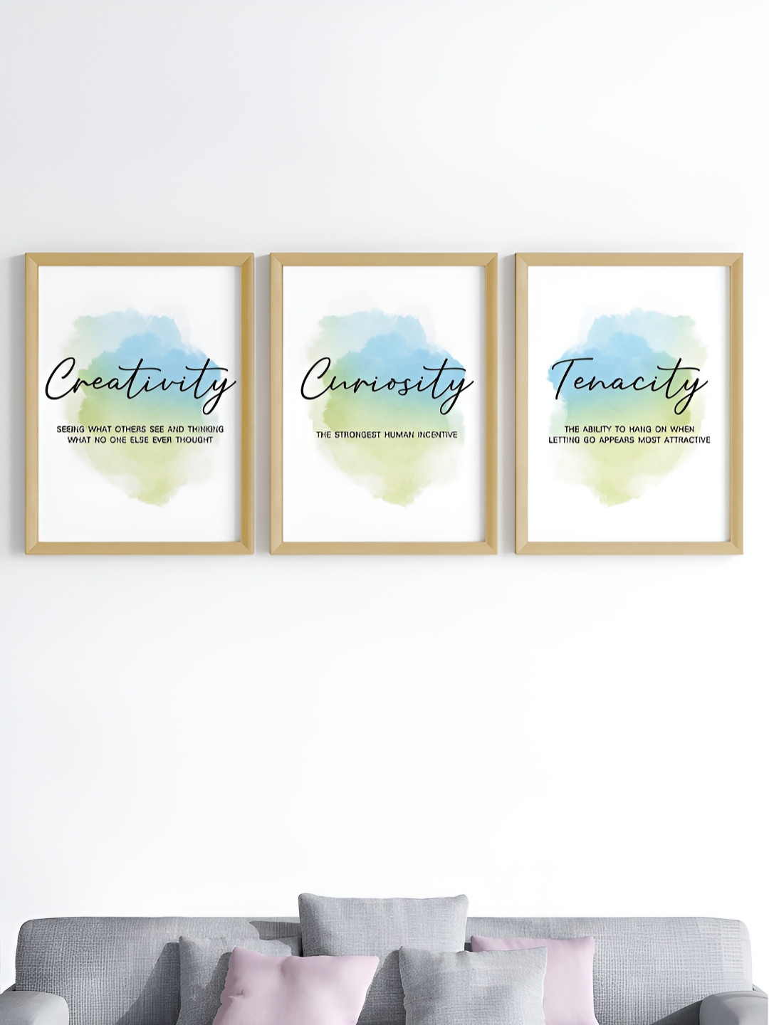 My Kids Wall Wood 3 Piece Wall Rectangle Paintings Wall Art - 13 x 9 In