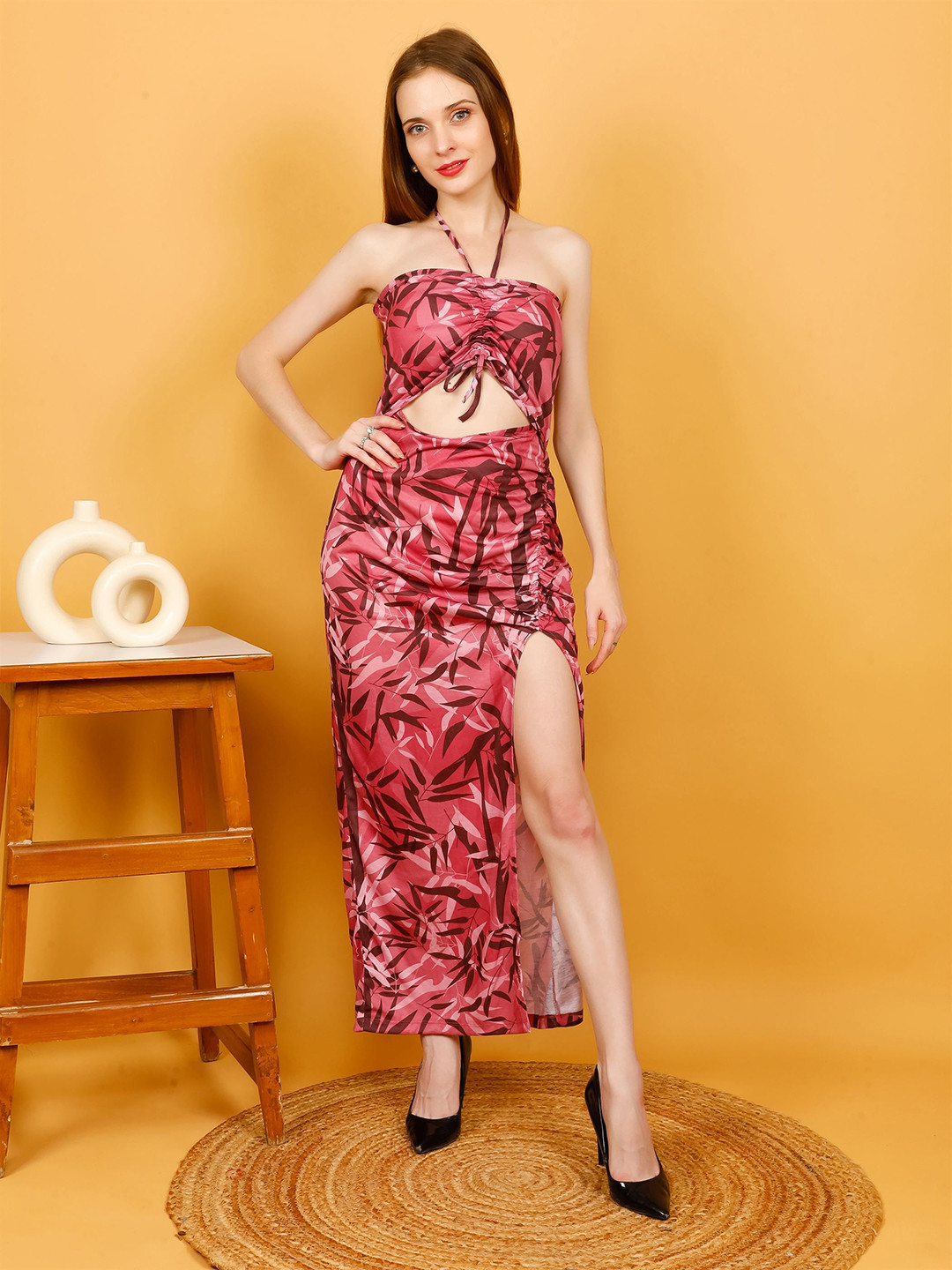 MICHAEL KOVLIN Printed Beach Party Dress