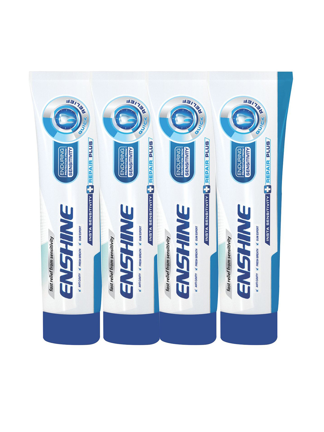 ENSHINE Set of 4 Sensitive Toothpaste for Fast Relief from Sensitivity - 50 g each
