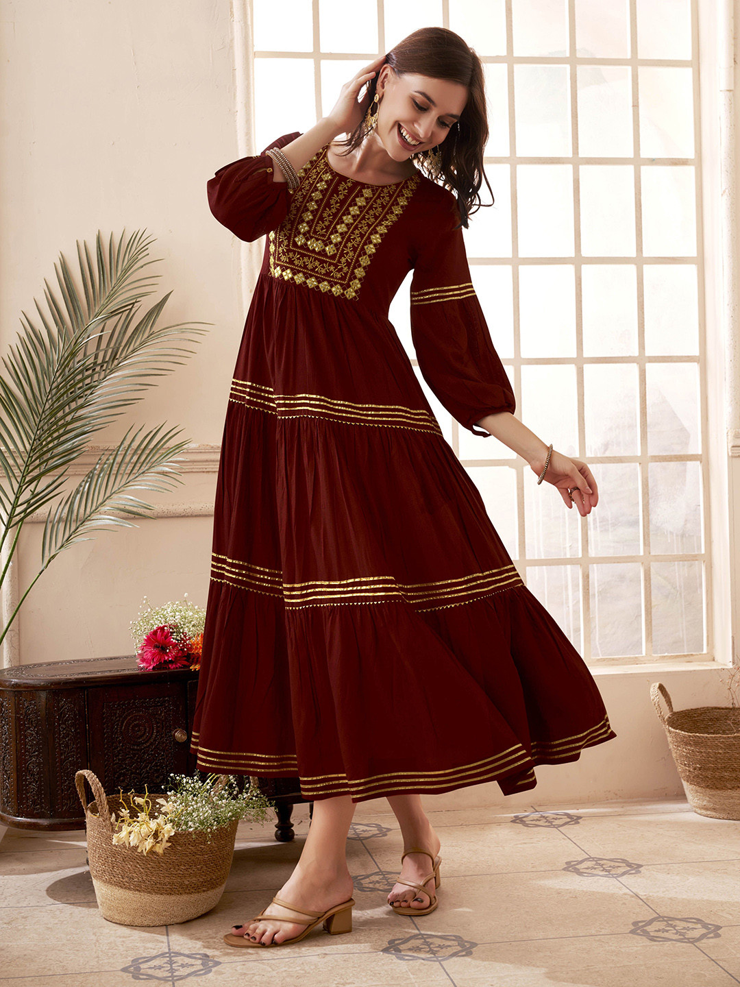 Anouk A-Line Midi Dress