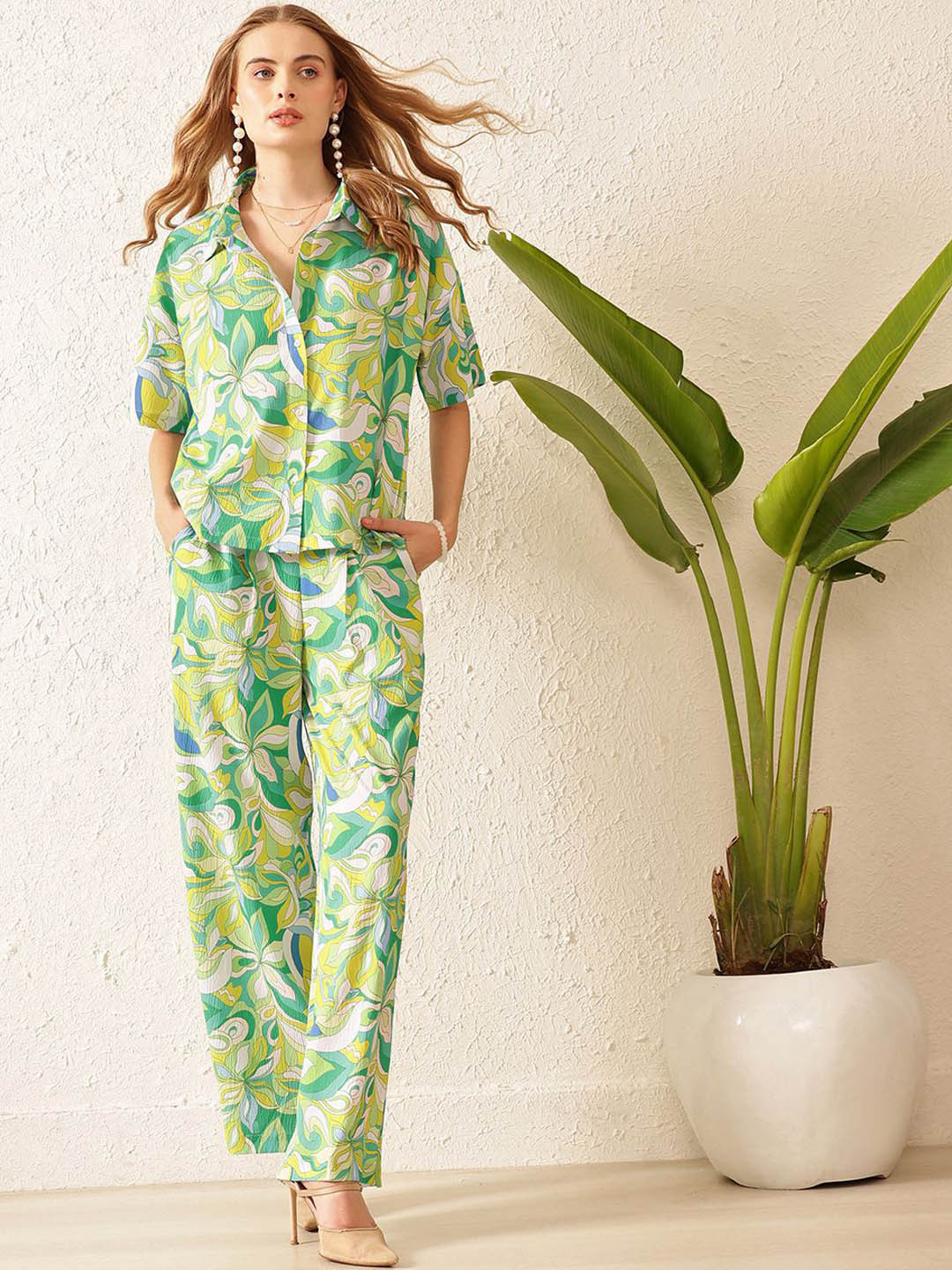 STREET 9 Printed Short Sleeves Shirt & Trouser