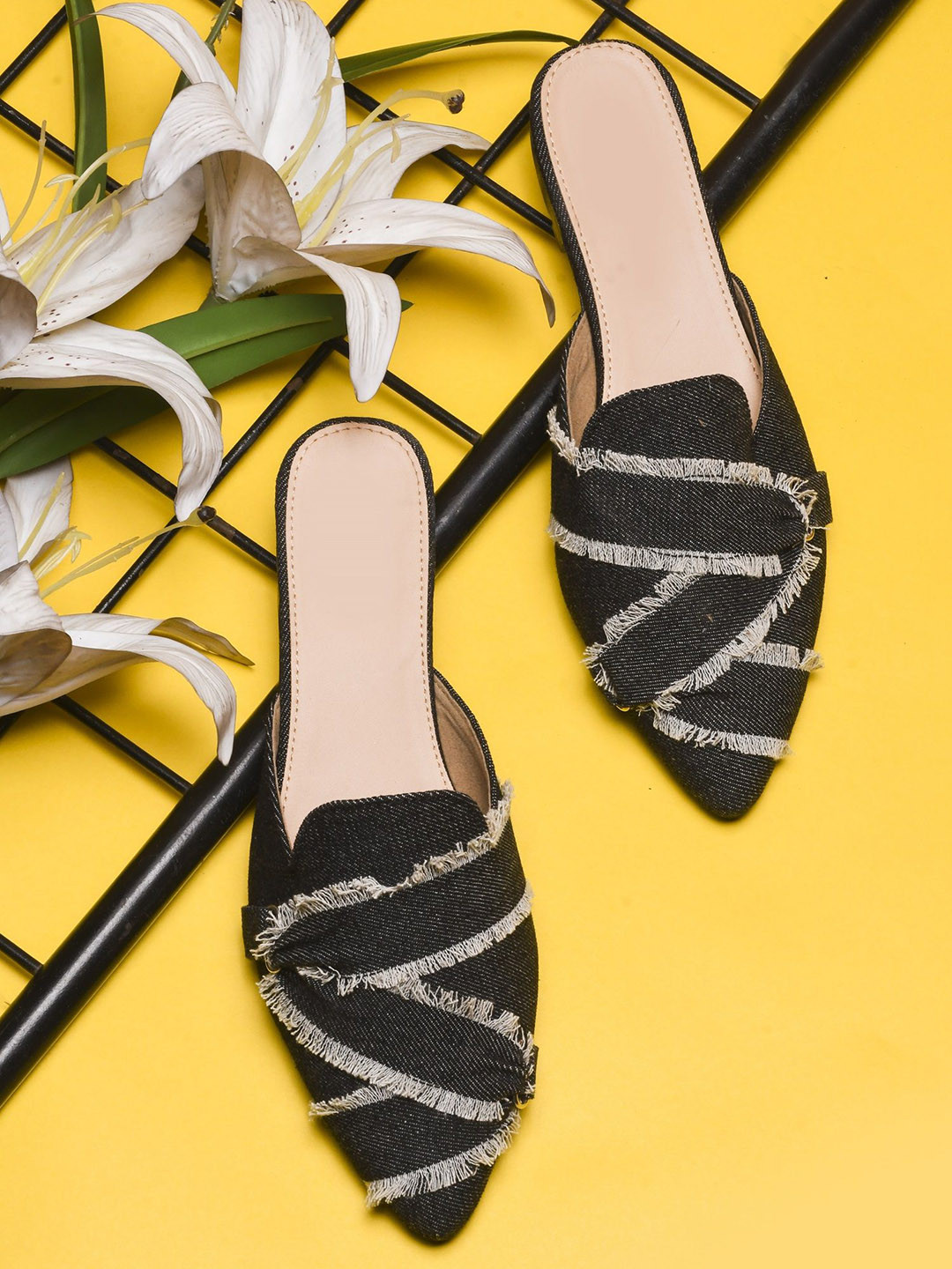 Try Me Women Canvas Mules Flats