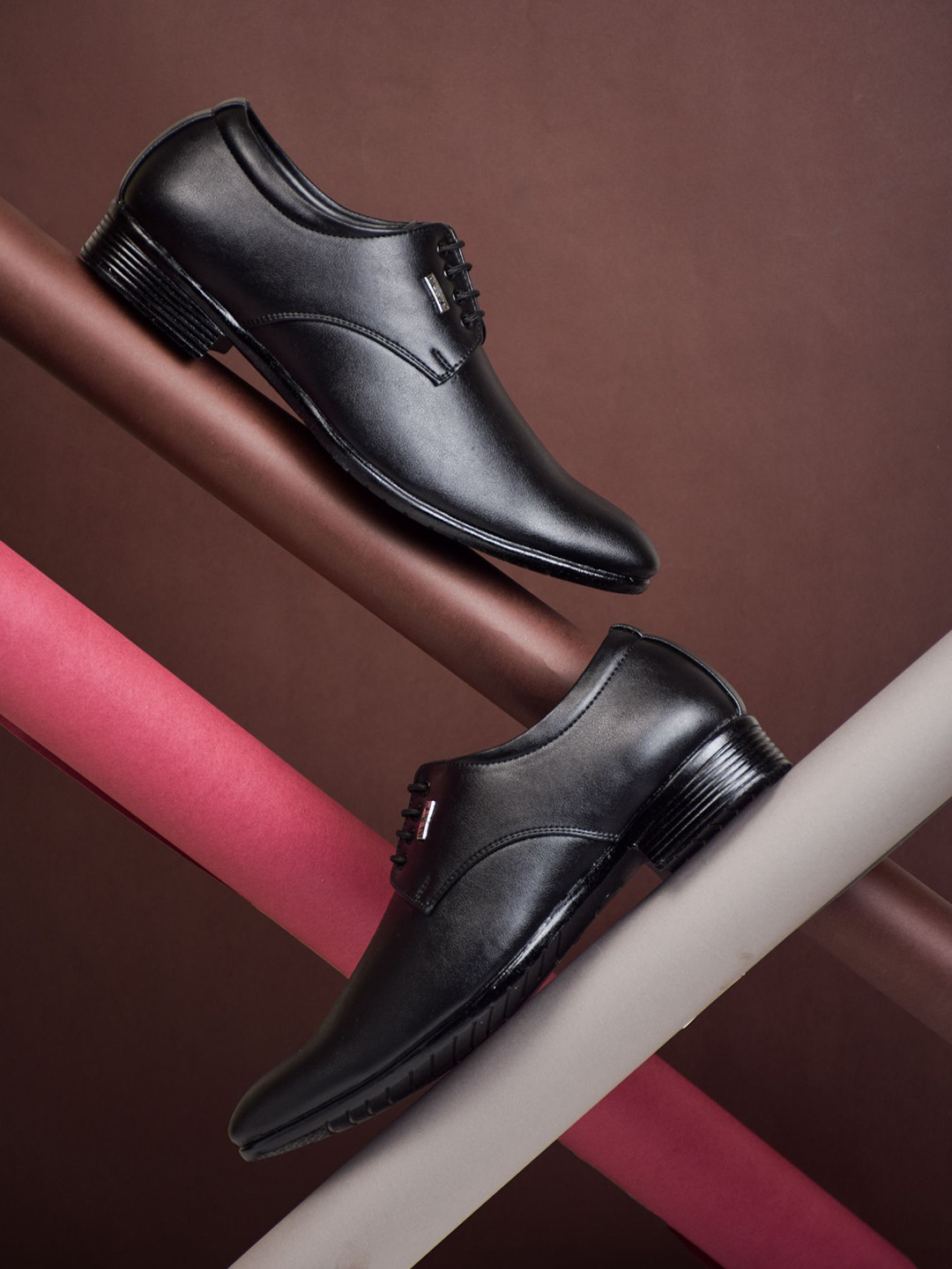 HikBi Men Leather Formal Derbys