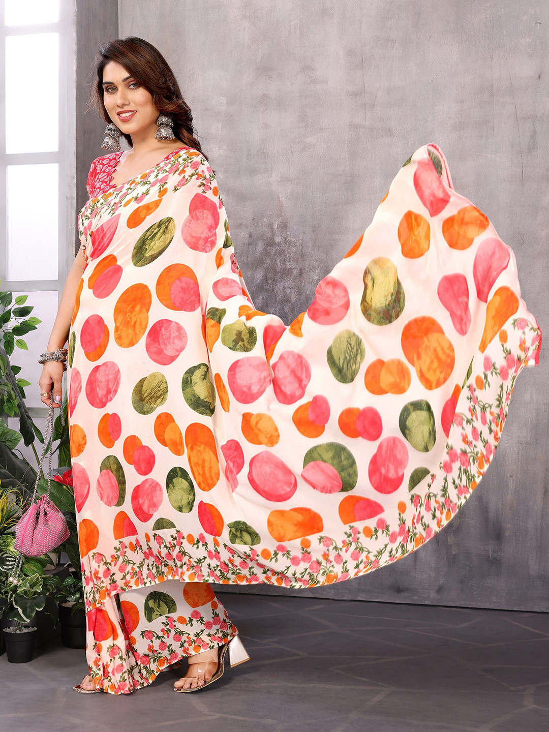 Ambuja International Poly Georgette Saree