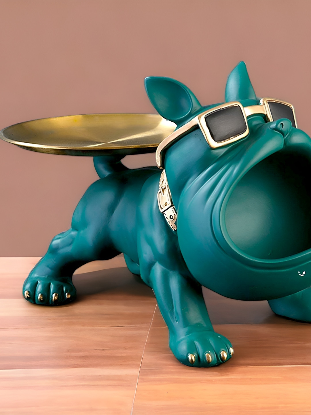 SkyKey Green Polyresin Natural Living Room Medium Showpiece - 6.7 Inches