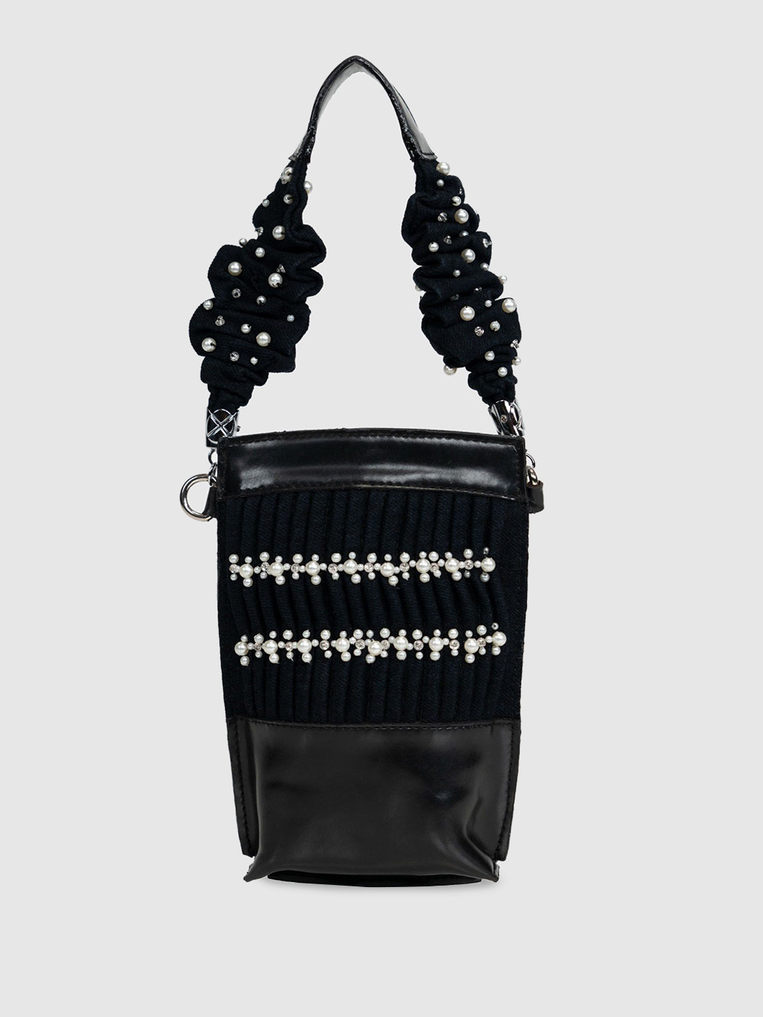 D'oro Embellished Structured Sling Bag