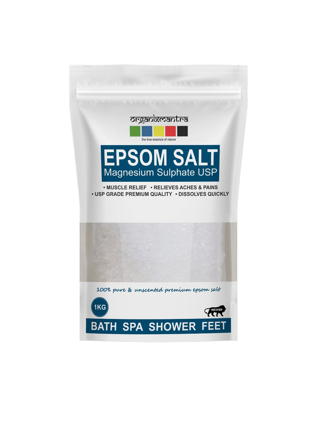 Organix Mantra Epsom Bath Salt for Muscle Relief Relieves Aches & Pain - 1.1kg