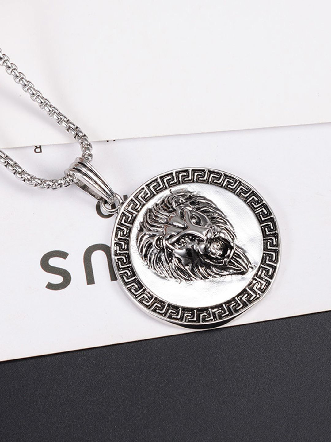 KRENOZ Silver-Plated Pendants With Chains