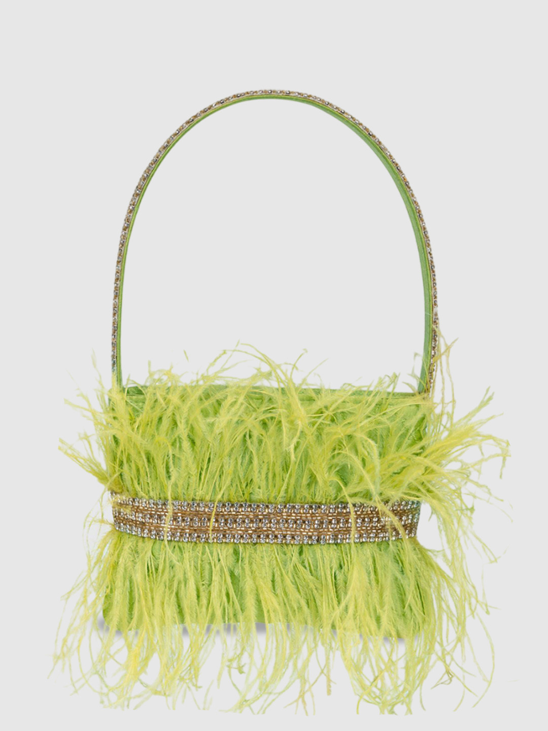 D'oro Fringed Embellished Structured Handheld Bag