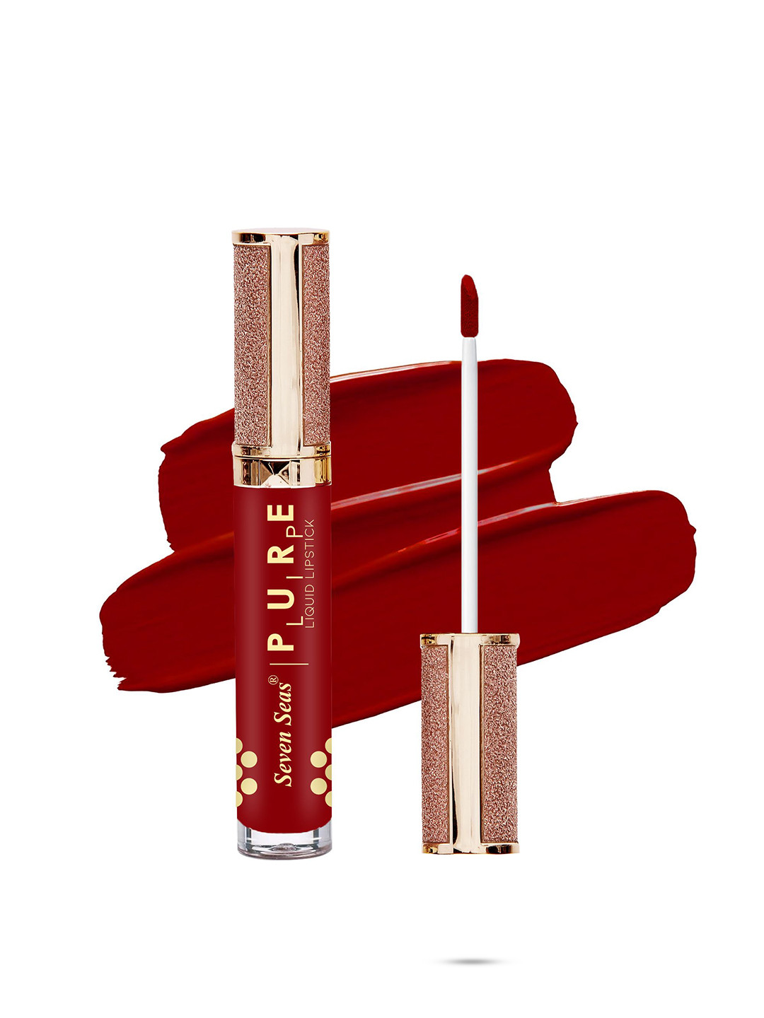 Seven Seas Pure Liquid Lipstick Highly Pigmented, Long Lasting & Smudgeproof- Cardinal-7ml