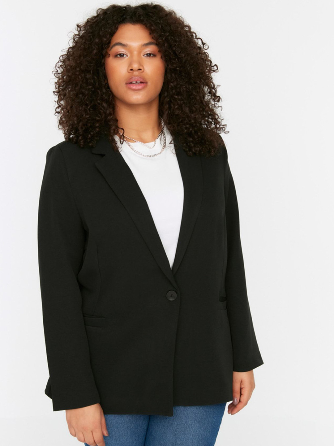 Trendyol Lapel Collar Longline Tailored Jacket