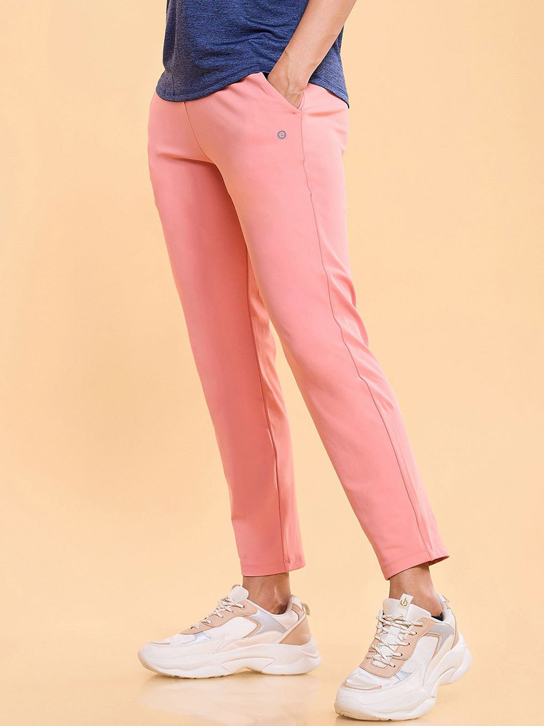 Enamor Women Athleisure Dry Fit Antimicrobial Mid Rise Smart Active Travel Pants E068