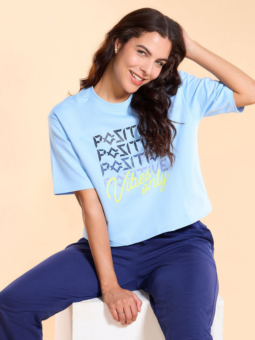 Enamor Graphic Boxy Cotton Terry T Shirt-E3G4