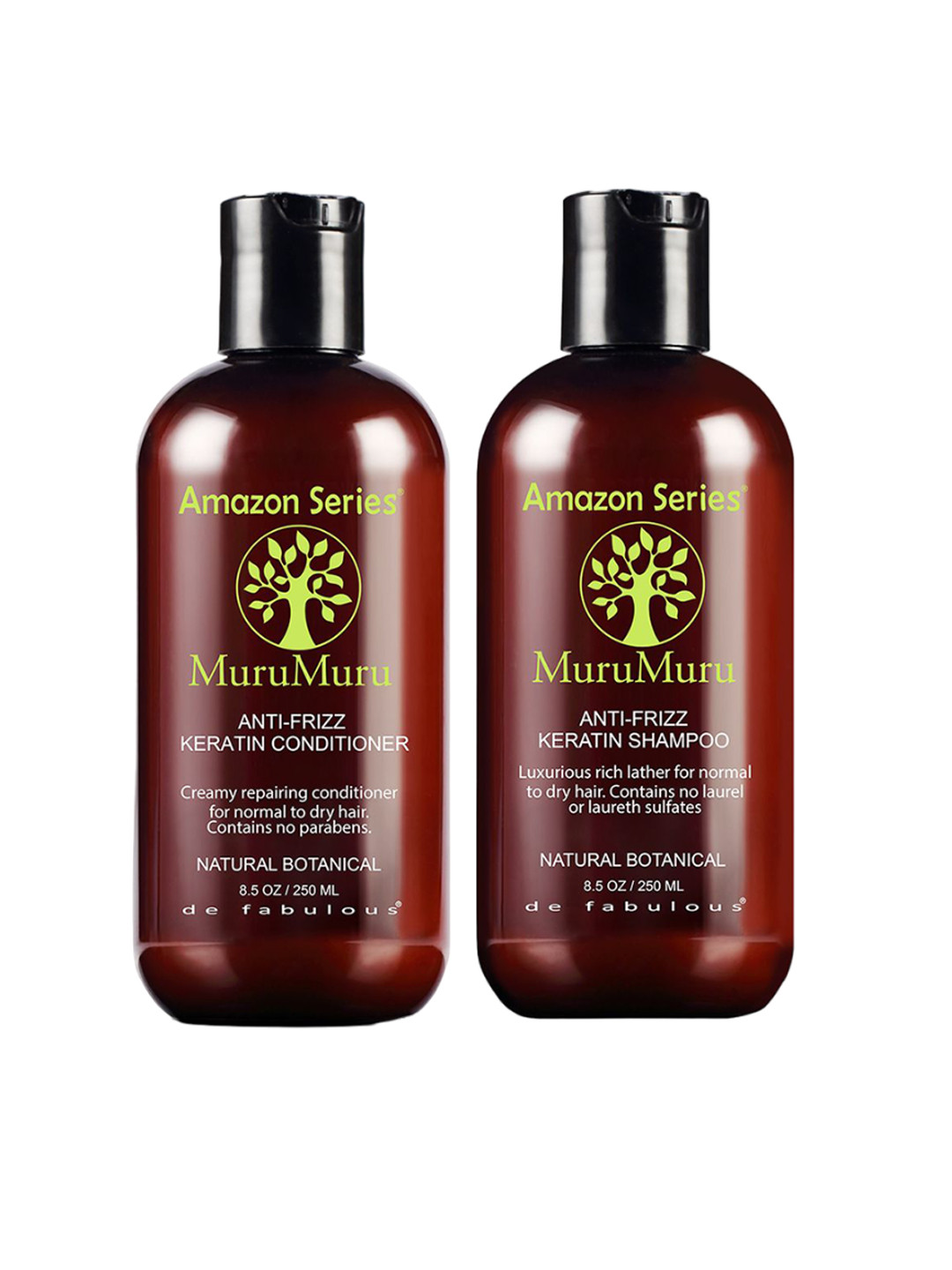 Amazon Series  Set Of 2 Murumuru Anti-Frizz Keratin Shampoo & Conditioner -250ml Each