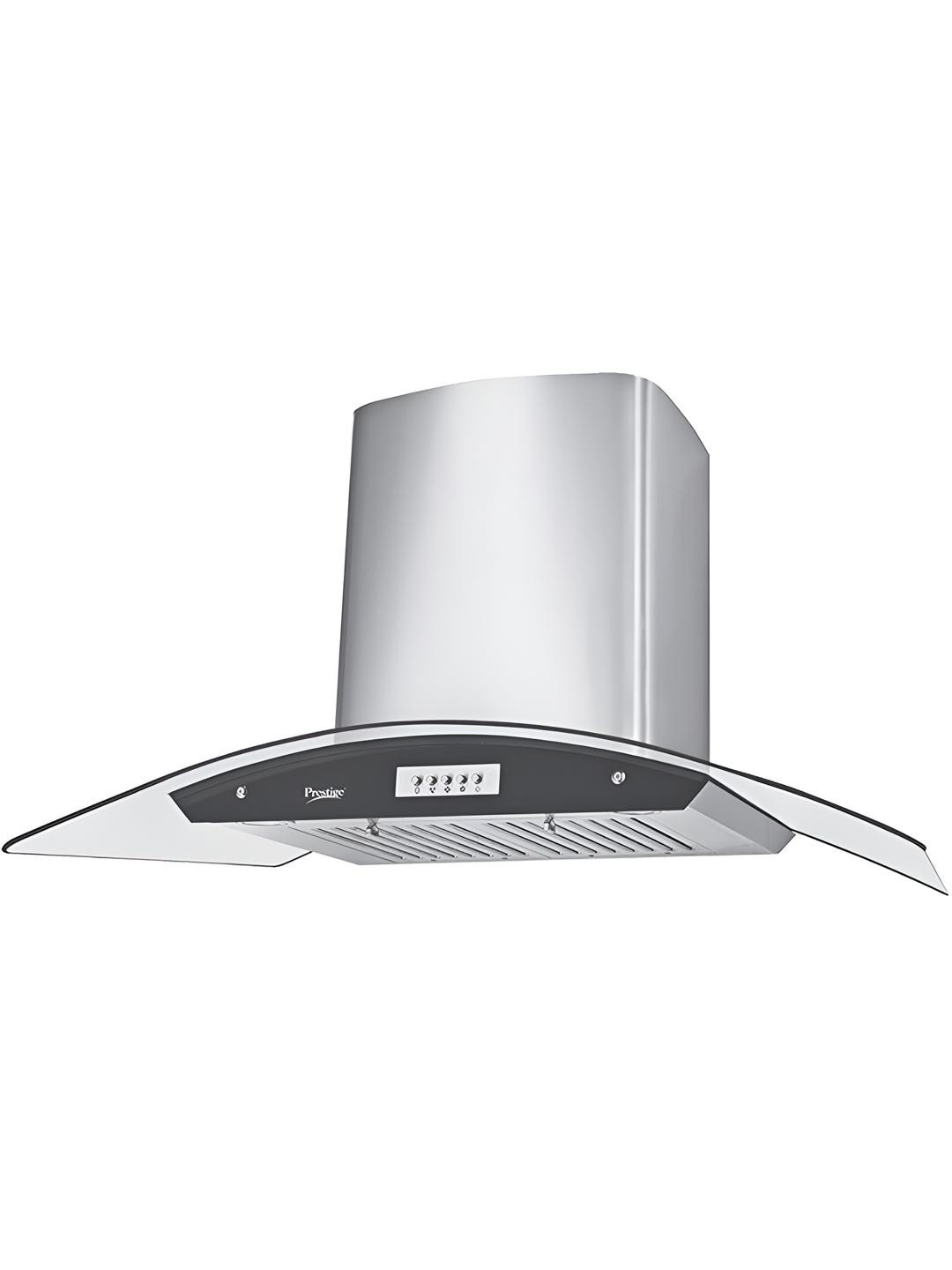 Prestige Vista 900 Silver Toned Kitchen Hood Chimney - Turbo Suction - 1000m3/hr
