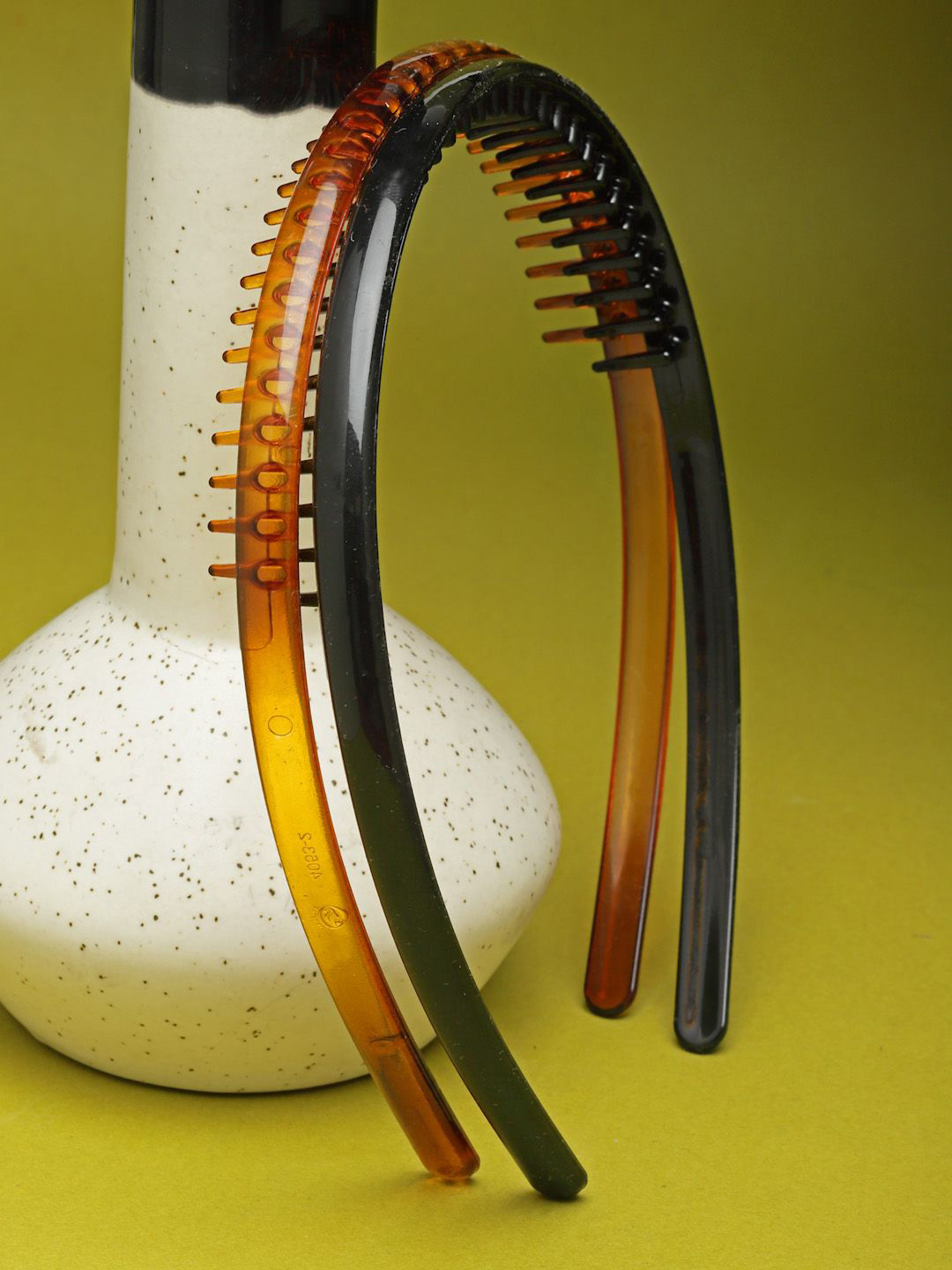 Stoln Women Set Of 2 Black and Brown Comb Style Hair Band