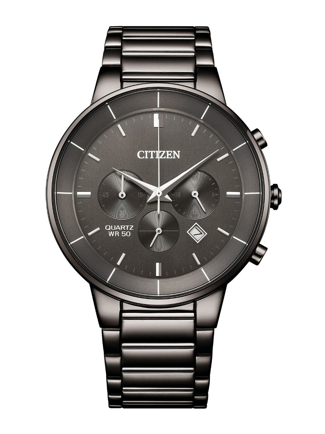 Citizen Men Dial & Stainless Steel Bracelet Style Straps Analogue Chronograph Watch AN8227-53H