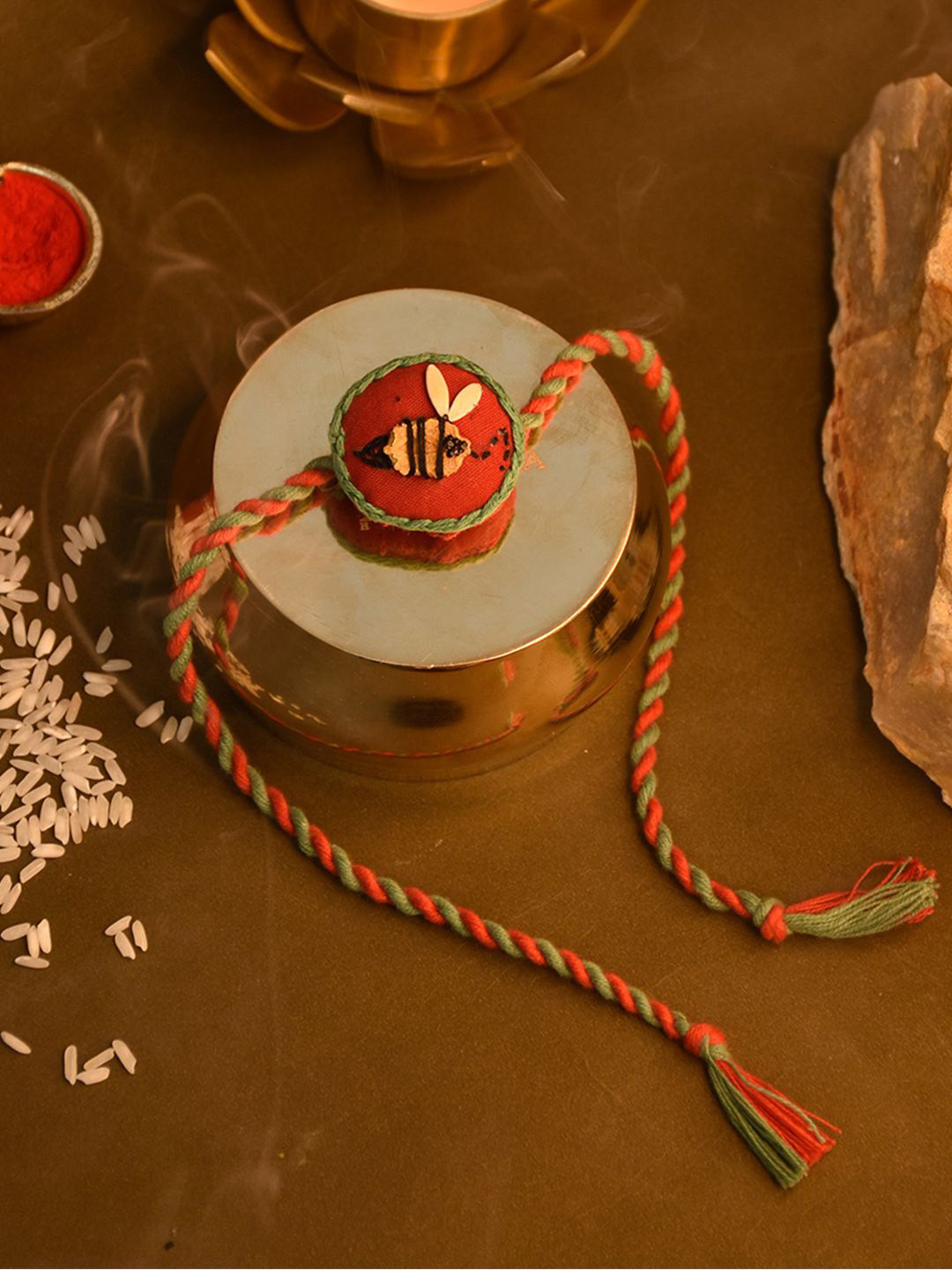 Indigifts Set of 3 Plantable Thread Rakhi