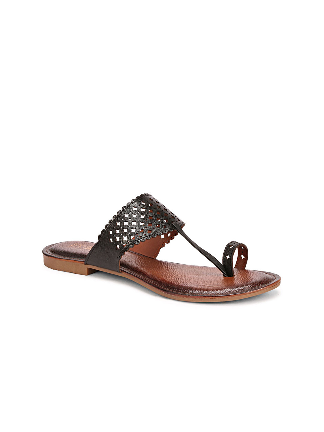 TRY FEET Women One Toe Flats With Laser Cuts