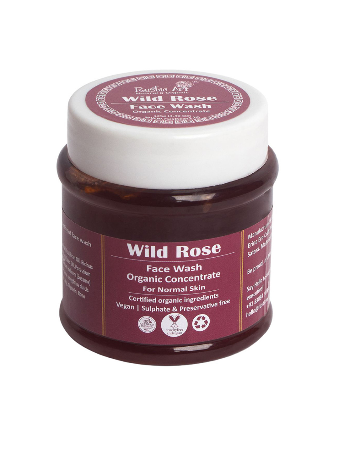 Rustic Art Wild Rose Face Wash Concentrate-125g