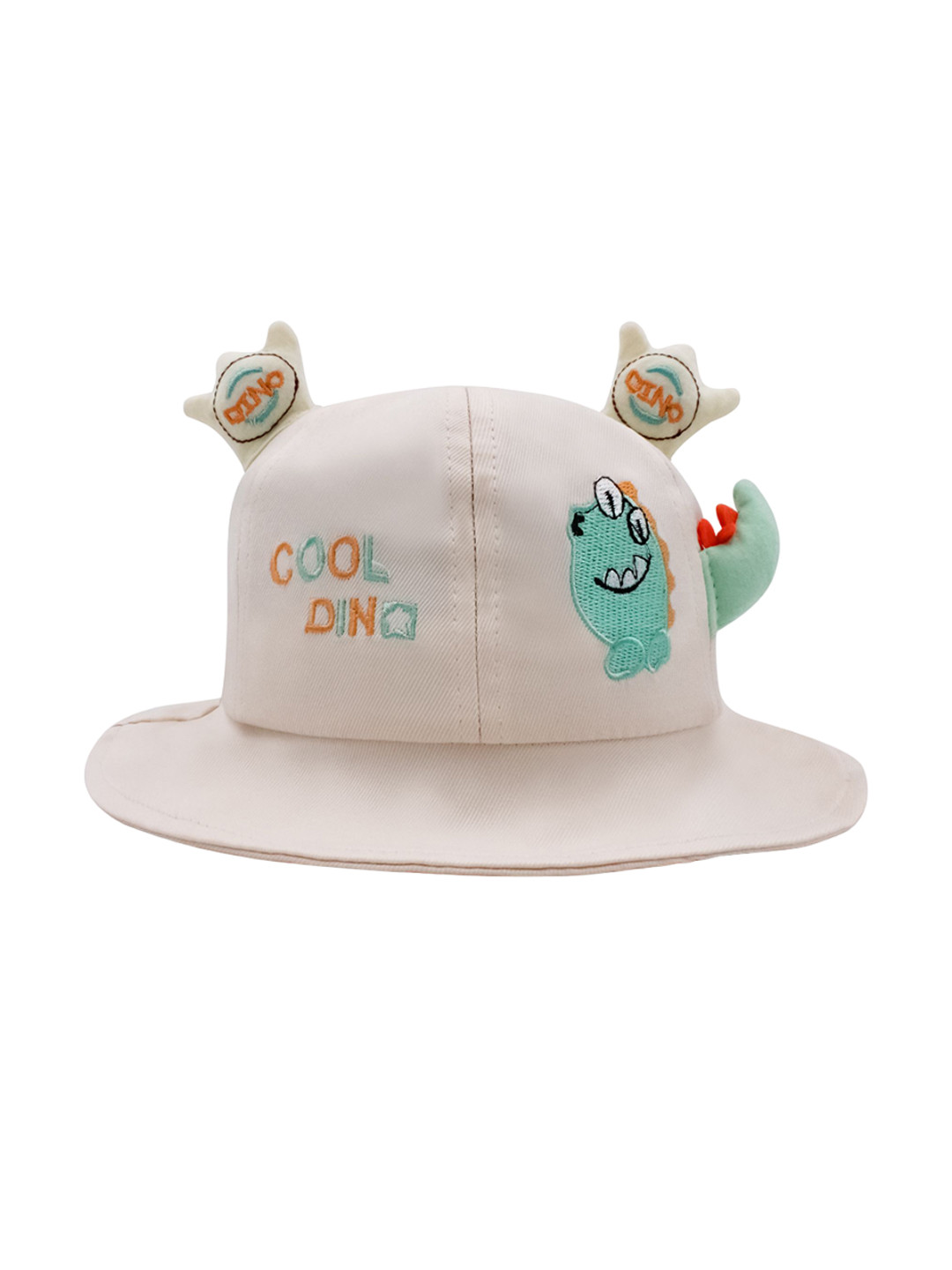 JENNA Unisex Kids Beige Embroidered Bucket Hat