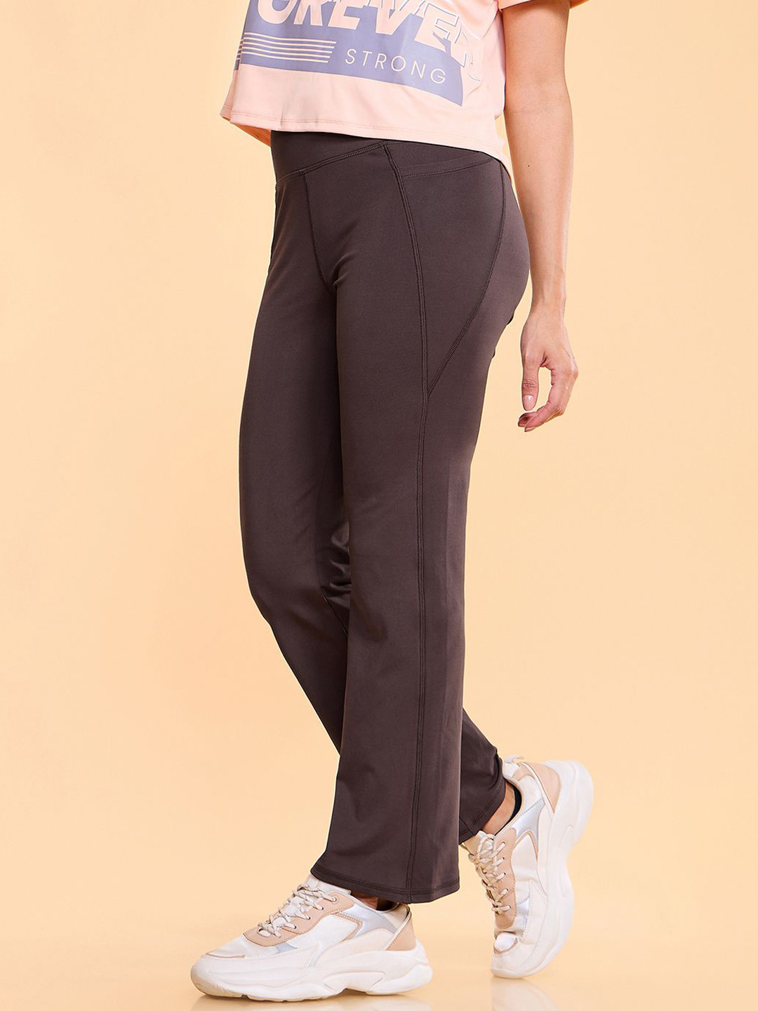 Enamor Boot Cut Active Pant Dry Fit High Waist Workout Leggings A402