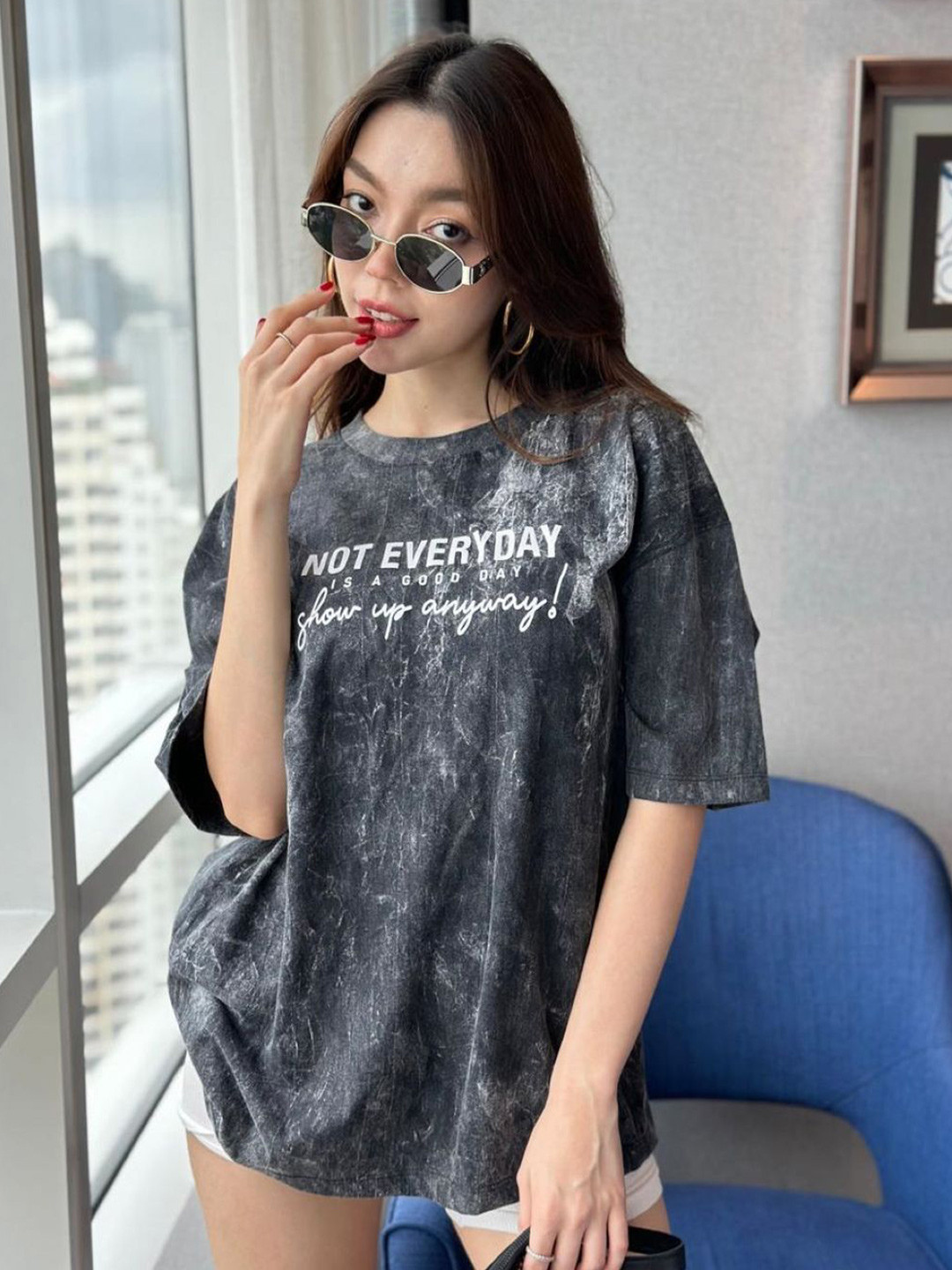 StyleAsh Women Graphic Printed Oversized T-shirt