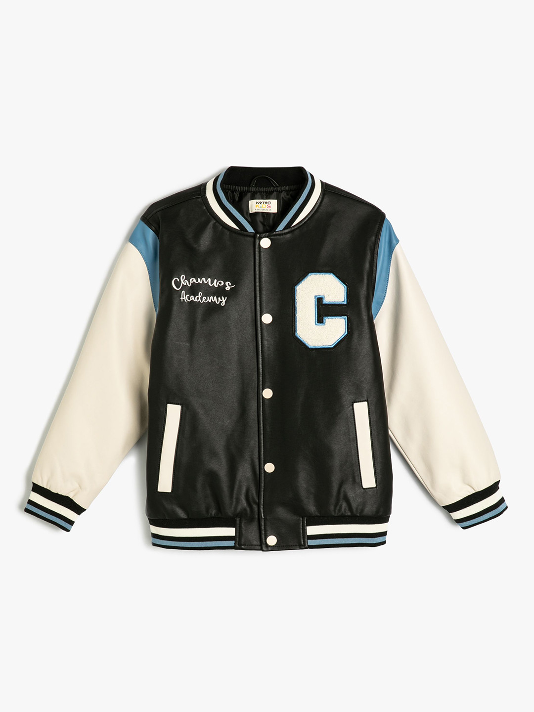 Koton Boys Mandarin Collar Varsity Jacket