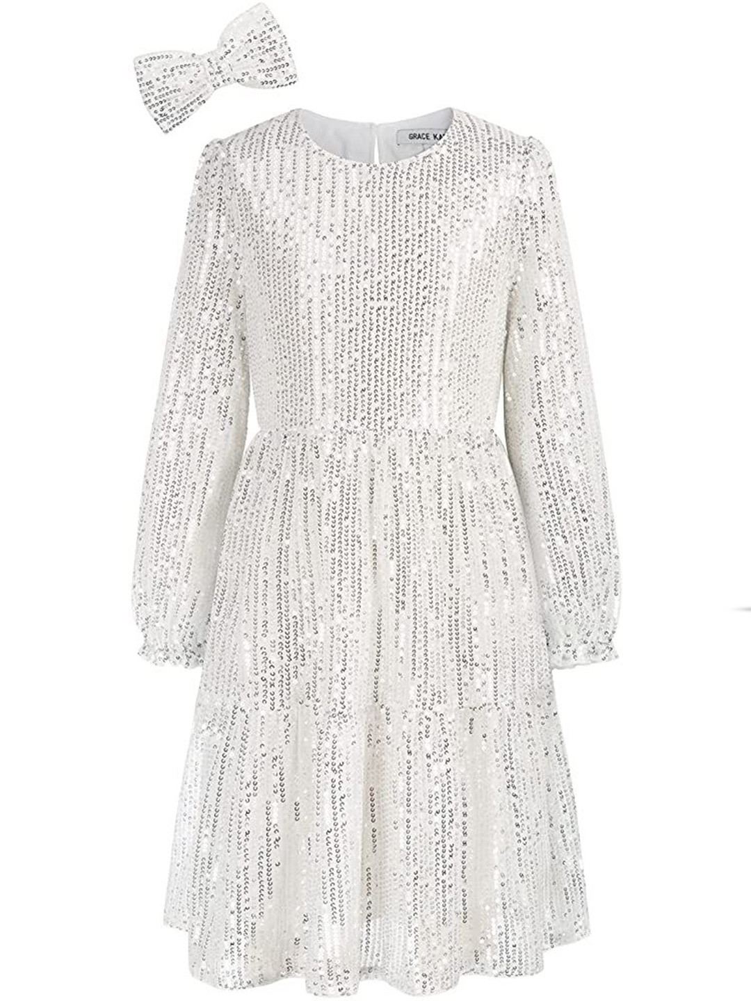 FAIRY DOLLS Embellished Net Fit & Flare Sequins Dress