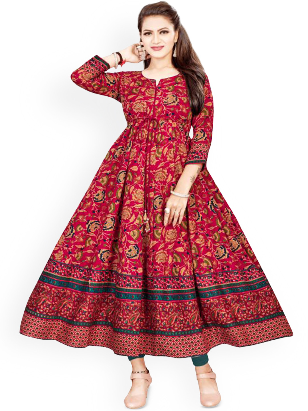 KALINI Ethnic Motifs Printed Anarkali Kurta
