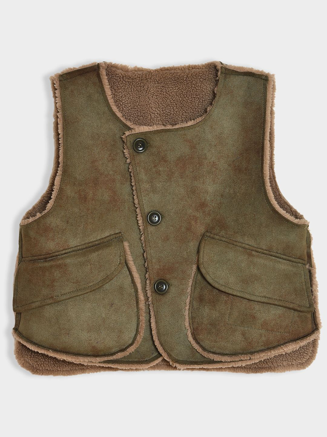 MiArcus Unisex Kids Solid Collarless Jacket