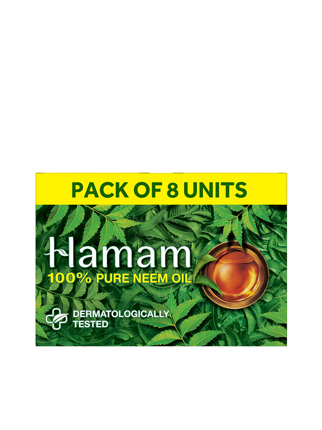 Hamam Set Of 8 100% Pure Neem Oil Soap With Aloe Vera & Tulsi - 150g Each